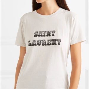 NWT YSL Yves Saint Laurent authentic logo tee XS
